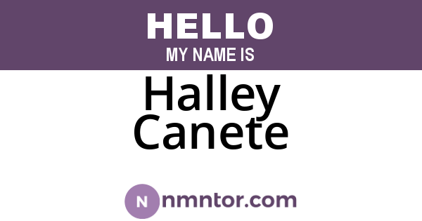 Halley Canete