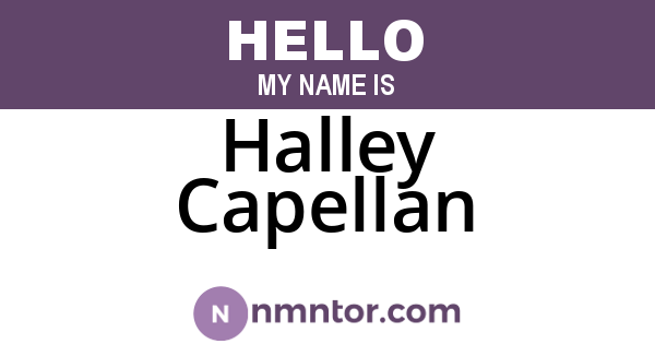 Halley Capellan