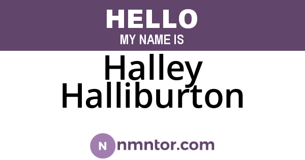 Halley Halliburton