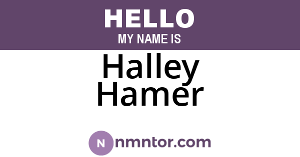 Halley Hamer