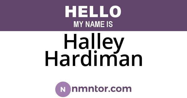 Halley Hardiman
