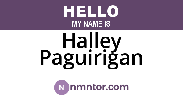 Halley Paguirigan