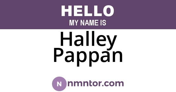 Halley Pappan
