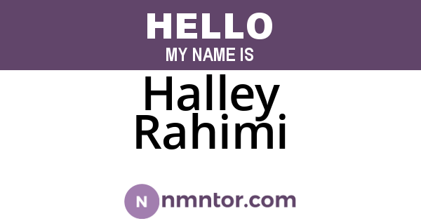 Halley Rahimi