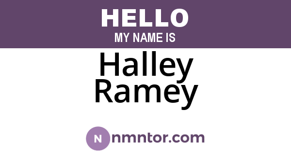 Halley Ramey
