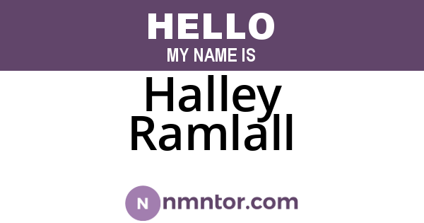 Halley Ramlall