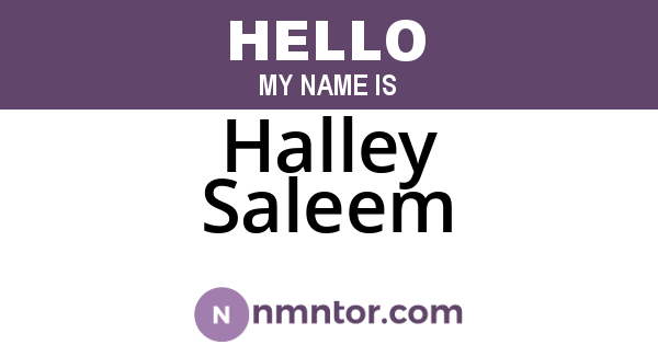 Halley Saleem
