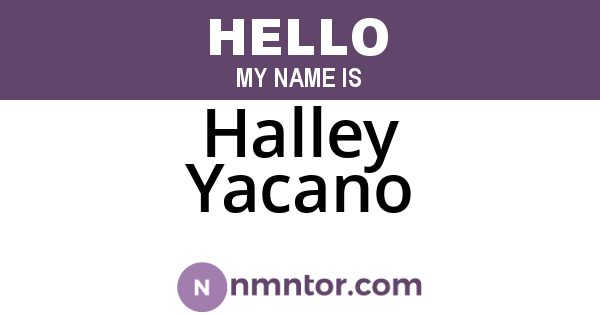 Halley Yacano