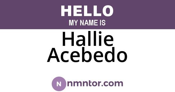 Hallie Acebedo