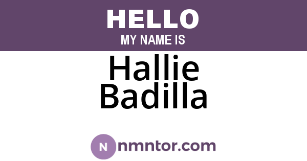 Hallie Badilla