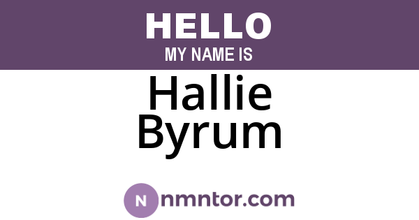 Hallie Byrum