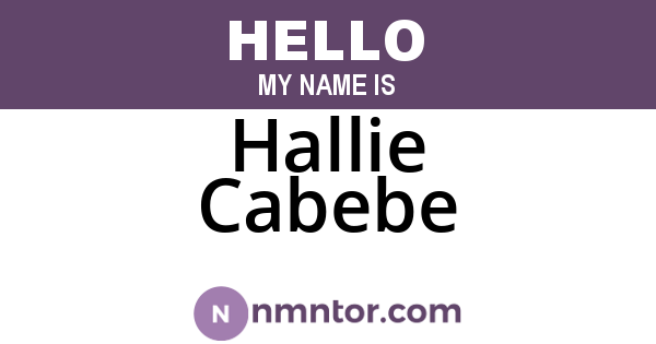 Hallie Cabebe
