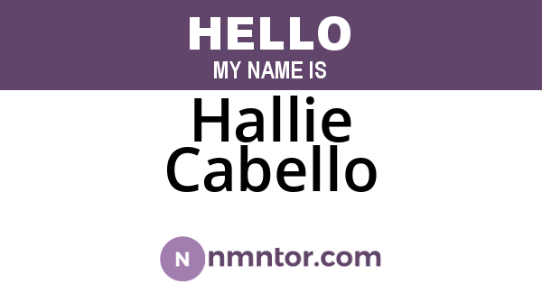 Hallie Cabello