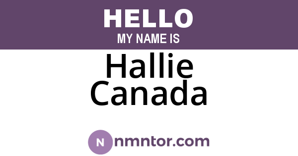 Hallie Canada