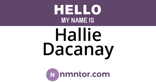 Hallie Dacanay