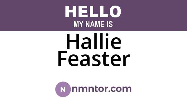 Hallie Feaster