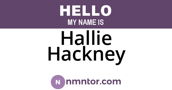 Hallie Hackney