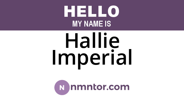 Hallie Imperial