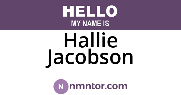 Hallie Jacobson