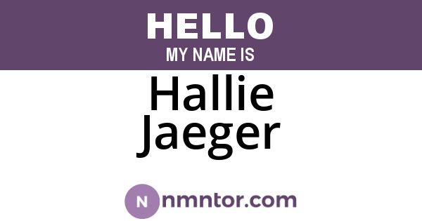 Hallie Jaeger