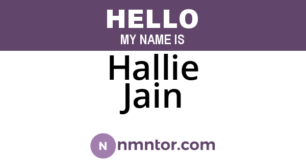 Hallie Jain