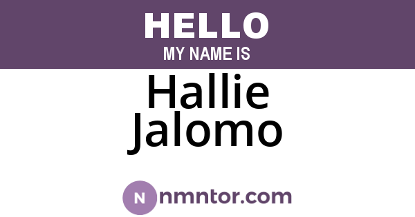 Hallie Jalomo