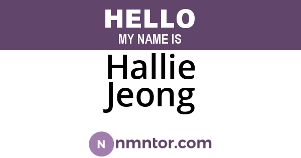 Hallie Jeong