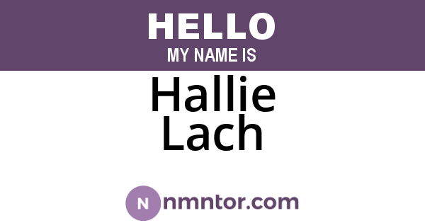 Hallie Lach