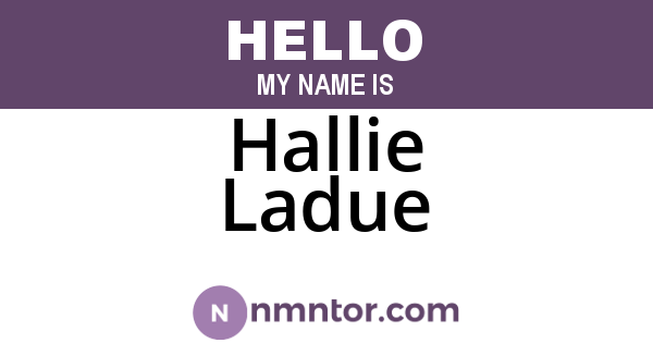 Hallie Ladue