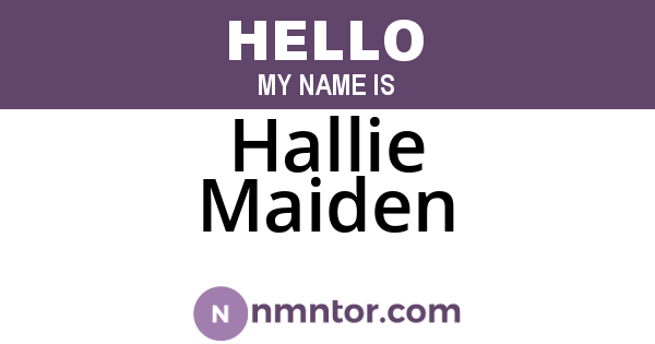 Hallie Maiden