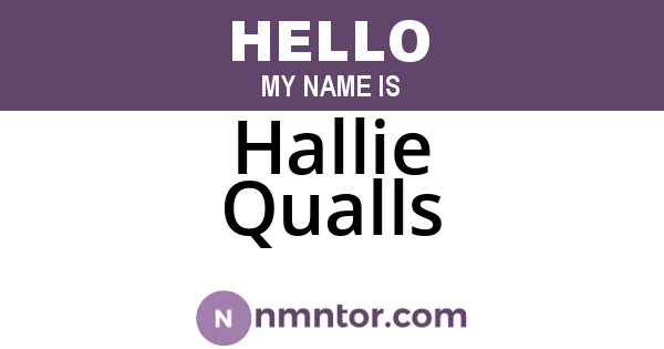 Hallie Qualls