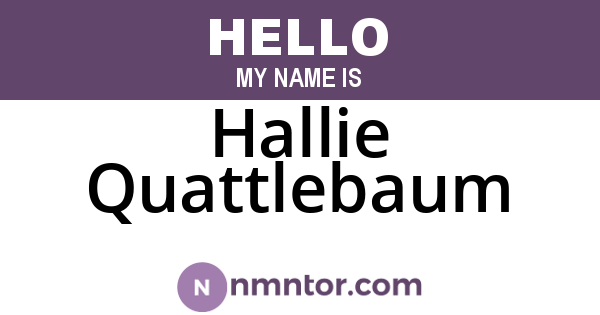 Hallie Quattlebaum