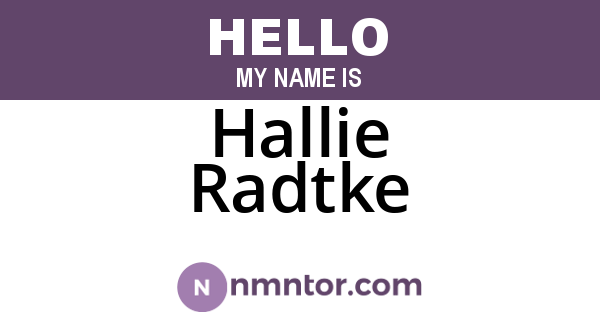 Hallie Radtke