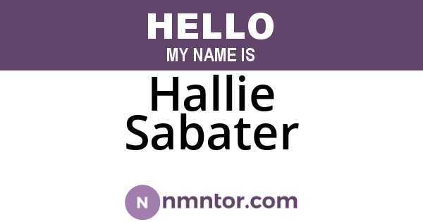 Hallie Sabater