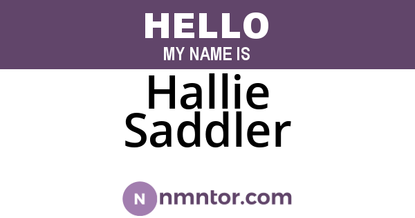 Hallie Saddler