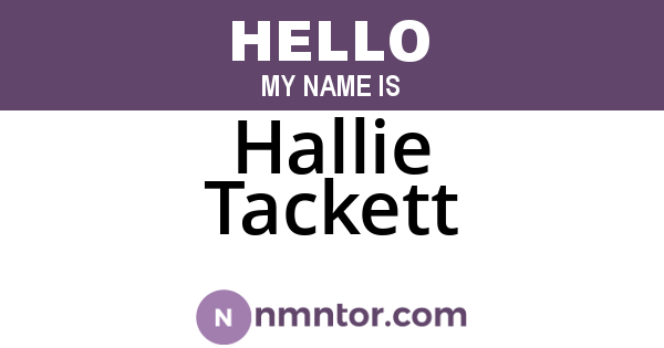 Hallie Tackett