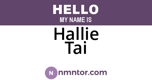 Hallie Tai