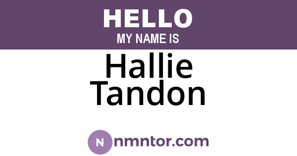 Hallie Tandon