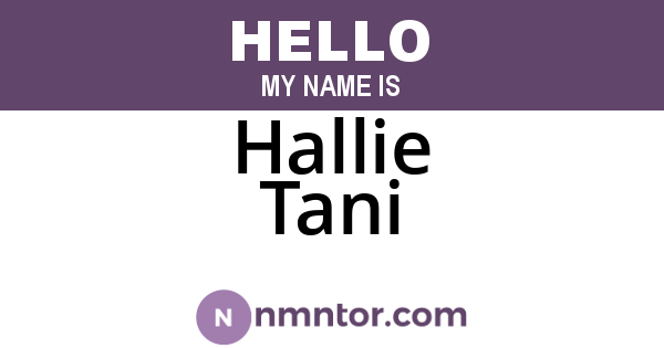 Hallie Tani