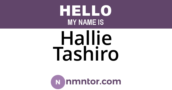 Hallie Tashiro
