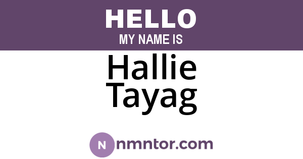Hallie Tayag