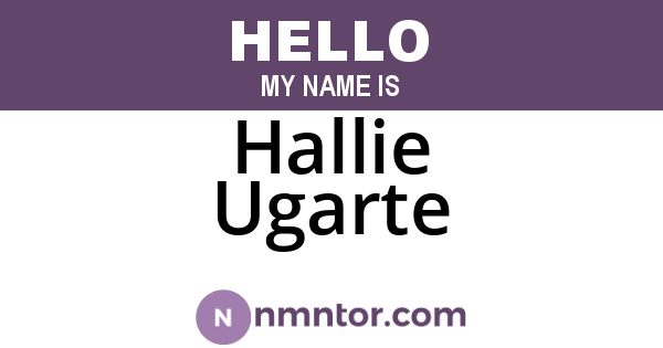 Hallie Ugarte