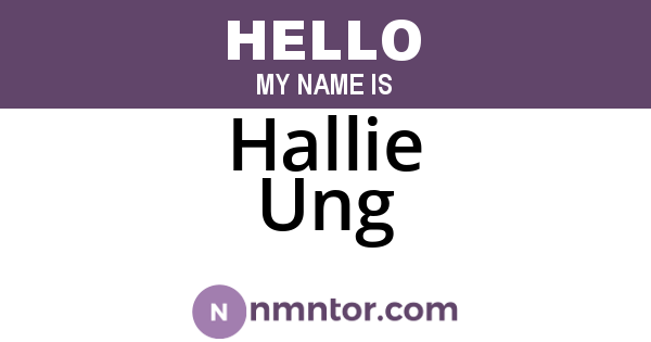 Hallie Ung
