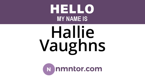 Hallie Vaughns