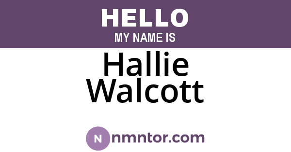 Hallie Walcott