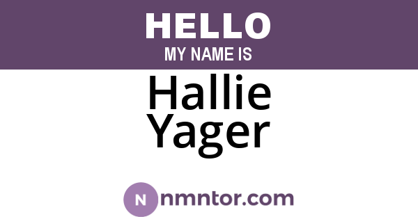Hallie Yager