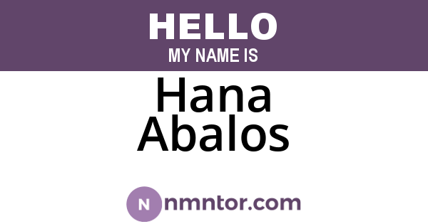 Hana Abalos