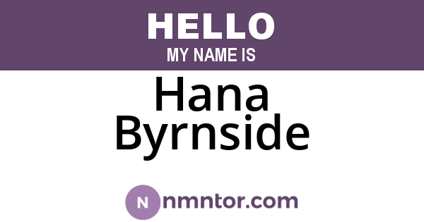 Hana Byrnside