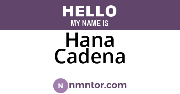 Hana Cadena