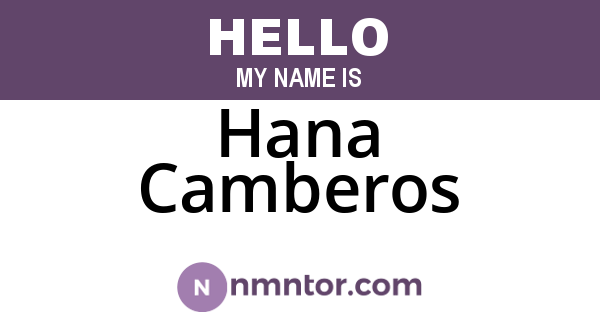 Hana Camberos